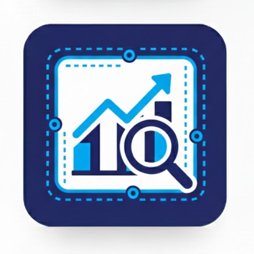 image analyses de seoland avec une courbe d'analyse et une loupe