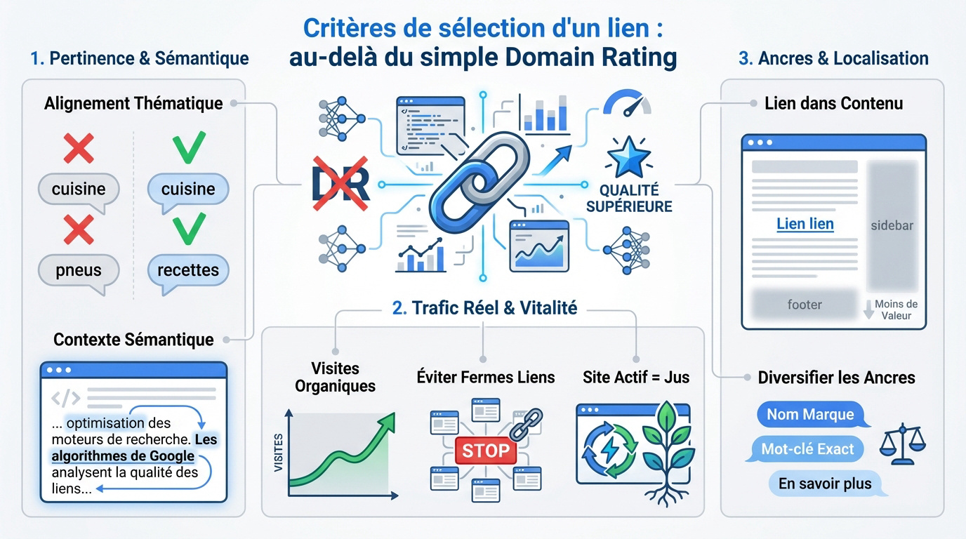 Analyse technique des critères de qualité pour obtenir des backlinks de qualité